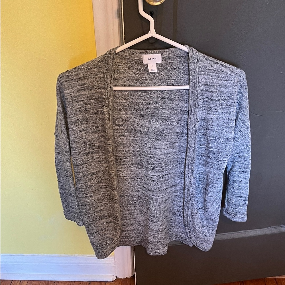 Old Navy Heather Gray Open Cardigan Sweater